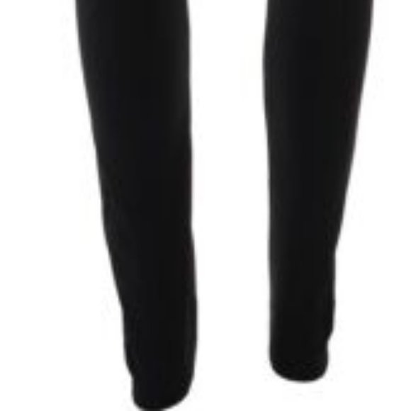 NWT EZ BY NINA LEONARD 2 PIECE LEGGING SET SOFT OLIVE GREEN & BLACK LARGE - Picture 5 of 8